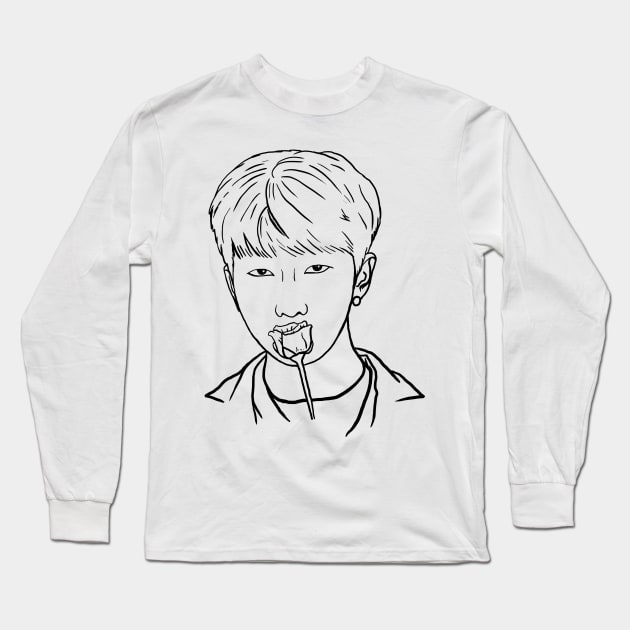 BTS RM Kim Namjoon Long Sleeve T-Shirt by Excela Studio